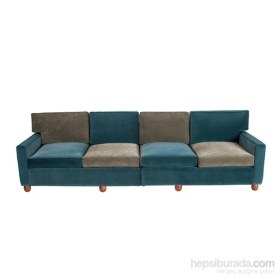 Resim 3A Mobilya Green Cosmo 4 lü Kanepe - Yeşil 