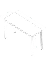 Resim Arpelia Balkon Masası 120x45 Cm 