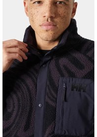 Resim Helly Hansen Erkek Panorama Printed Pile Snap Mont Siyah 