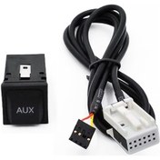 Resim Araba Aux Adaptör Anahtarı Fişi + Volkswagen Rcd510 / 310/300 + İçin Kablo Sertliği 