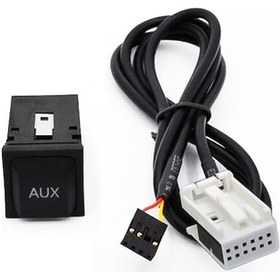 Resim Araba Aux Adaptör Anahtarı Fişi + Volkswagen Rcd510 / 310/300 + İçin Kablo Sertliği 