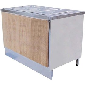 Resim Öztiryakiler Ahşap Kaplamalı Sıcak Servis Bankosu Sıcaklık Dolaplı 120x70 CM 