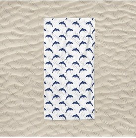 Resim Marte Home Yunus Marin Desen Baskılı Plaj Havlusu 