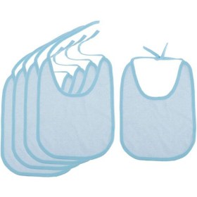 Resim Suntek 5 Adet Engelli Önlüğü Yemek Zamanı Bez Koruyucu Mavi Mavi 