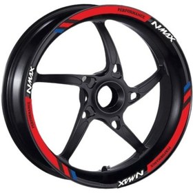 Resim M Power Kırmızı Yamaha Nmax Uyumlu 1 Set Jant Şeridi 