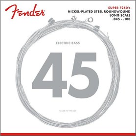 Resim Fender 0737250405 7250 Nickel Plated Steel Bas Gitar Teli (45-100) | 7250ML Long Scale Medium Light Tansiyon Rahat Çalım ve Dengeli Ton 