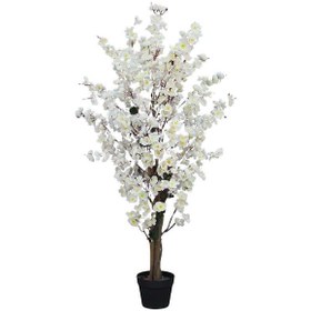 Resim Yapay Ağaç Beyaz Japon Kiraz Çiçeği Bahardalı Ağacı Sakura Çiçeği Çalılı 150cm 