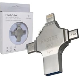 Resim NY Home 4 In1 Metal 32 GB Bellek (Usb - Type-C - Micro USB -) 