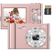Resim Lemestar Kamera 4K Dijital Kamera Video Kamera 48 MP 2.4" Ips Ekran Otomatik Odaklam 