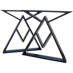 Resim Kütük Masa Ayağı Metal Yemek Masası Ayağı Profil Ayak 