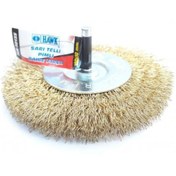 Resim AyrStore Hawk HA10135 Pimli Sarı Tel Daire Fırça 100x10 mm 