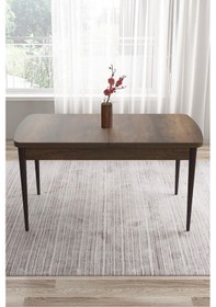 Resim Canisa Tia Serisi 80x132 Açılabilir Mdf Mutfak Masası Takımı Barok Desen Masa 4 Antrasit Sandalye Masa Barok Ahşap Desen Sandalye Antrasit 