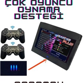 Resim Corsair Pandora 10inç HD LCD Ekranlı 20000 Oyunlu Kablosuz Çift Kol Retro Arcade Şarjlı Oyun Konsolu 