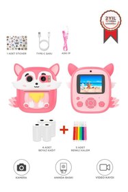 Resim Torima Cmr-20 Pembe Dijital Video Kayıt Fotoğraf Çocuk Kamerası Termal Resim Kağıt Baskılı Yazıcı 