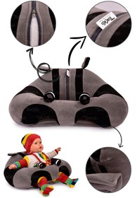 Resim TOKKO Premium Dörtlü Set Uyku Fili Peluş Ayıcık Çocuk Koltuğu Antibakteriyel 4'lü Set 