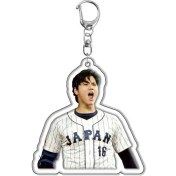 Resim Jump Rabbit Beyzbol Oyuncusu Akrilik Anahtarlık Shohei Otani Kolye Karakter Çevre (Yurt Dışından) 