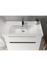 Resim Turkuaz Seramik Cerastyle Frame 60 x 45 CM Etajerli Lavabo 