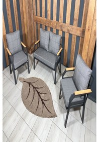 Resim Ufuk Home Kavacık 2 1 1 Masa Bahçe Mobilyası, Balkon Çay Seti, Bahçe Koltuk Takımı, Balkon Takımı Gri 