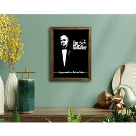 Resim Bk Home Godfather Baba Tasarımlı Doğal Masif Ahşap Çerçeveli Tabl (551059304) 