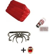 Resim Cg Çita Kırmızı Stop Camı+örümcek+stop Çakar Ampülü Beyaz +hdiye Tzmnya Sticker 