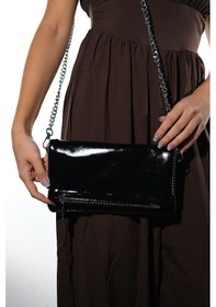 Resim Luvishoes Ardena Siyah Kadın Boncuklu Clutch Çanta 