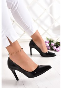 Resim Erkan Saçmacı Gowa Siyah Rugan Klasik Stiletto 9 Cm. 