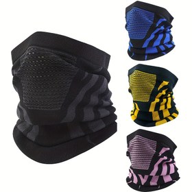 Resim 1 Adet 's & 's' Termal Kayak Maskesi ve Boyun Isıtıcısı - Tam Yüz ve Boğaz Koruma, Rüzgar Geçirmez Nefes Alabilen Balaclava Kar Sporları Bisiklet Doğa yürüyüş Koşu Olta İçin - Renk Seçenekleri (Siyah Mavi Pembe Sarı) Elde 