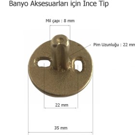 Resim Eym Banyo Aksesuar Montaj Parçası Prinç Malzeme Ince Tip Kırılmama Garantili 