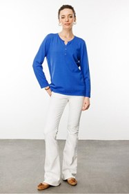 Resim Desen Kadın Tunik 26YDSN25358 - Saks / L 