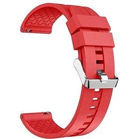 Resim Samsung Galaxy Gear S3 46 MM 22 MM Silikon Kancalı KRD 23 Kırmızı Kordon 