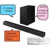 Resim Samsung 2024 yılı Gerçek 5.1.2 Kanallı ses Q-Symphony Soundbar 
