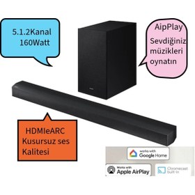 Resim Samsung 2024 yılı Gerçek 5.1.2 Kanallı ses Q-Symphony Soundbar 