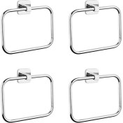 Resim Tema Banyo Kare Yuvarlak Havluluk (71708) 4'lü Paket 