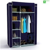 Resim Pormet Tek Yandan Raflı Plastik Bez Dolap - Lacivert Lacivert 