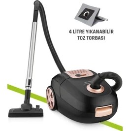 Resim GoldMaster Avantajlı Ikili Set Paketi Toz Torbalı Elektrikli Süpürge Seramik Tabanlı Buharlı Ütü 