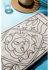 Resim Dijital Baskı Plaj Deniz Havlusu Aslan Burcu Desenli Peştamal Hvl0048 Renkli 