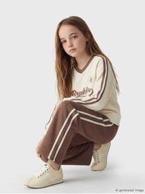 Resim LC Waikiki Brooklyn Baskılı Kız Çocuk Sweatshirt ve Eşofman Altı 