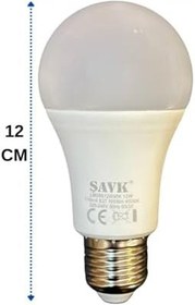 Resim Şavk 12W 4000K Günışığı E27 Duylu LED Ampul, 4 Adet 