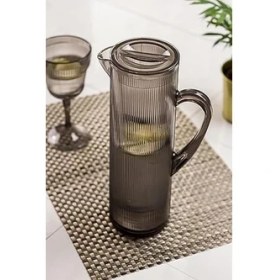 Resim NY Home Ews Arkilik Barok 1,5 Lt Füme Sürahi (Buzdolabı Kapak Rafına Sığar) 