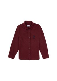 Resim U.S. Polo Assn. Kız Çocuk Bordo Uzun Kollu Basic Gömlek 50317666-VR177 