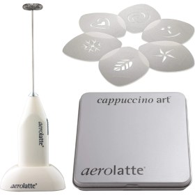 Resim Aerolatte Home Barista Kiti - Kahve/Süt Köpürtücü (Standlı Fildişi) Ve Cappuccino Art 