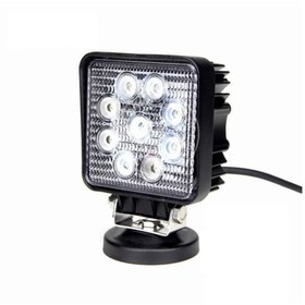 Resim Genel Markalar Niken 12 Volt Projektör Çalışma Lambası 9 Led Kare Kalın Tip 