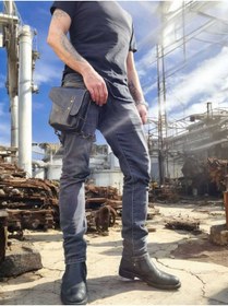 Resim Crow'sRoom Handmade Deri Bel Ve Bacak Çantası Kapaklı Model 