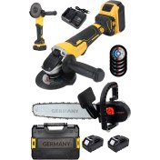 Resim Germany Steel Profesyonel 128Vf Büyük Boy Şarjlı Taşlama Makinesi Ve Testere Apartlı 2'Set 