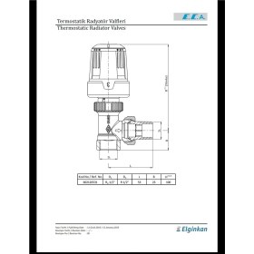 Resim Eca Termostatik Vana Eca Köşe Radyatör Vanası Trv 
