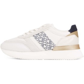 Resim Tommy Hilfiger LUX MONOGRAM RUNNER Kadın Beyaz Sneaker FW0FW08387YBL 