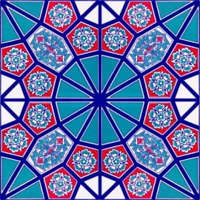 Resim Kütahya Hedef Çini AC67 20 x 20 Dekoratif Çini 