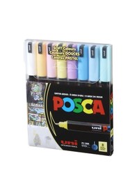 Resim Supertrend Posca Pc-1mr 0.7 Su Bazlı Boyama Markörü Seti Pastel Renkler 8 Renk Görsel Rengi 