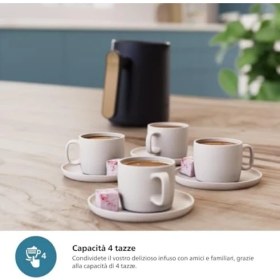 Resim Esmo Home Philips 5000 Serisi Türk Kahvesi Makinesi, Közde Türk Kahvesi Pişirme Fonksiyonu, Kullanımı Kolay Dokunmatik Tuşlar Siyah & Bakır, HDA150/60 