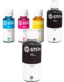Resim HP GT51XL-GT52 Uyumlu Siyah Ve Renkli Mürekkep Takımı +1 Siyah Hediye BK135CYM70ML GT100-1001-36 